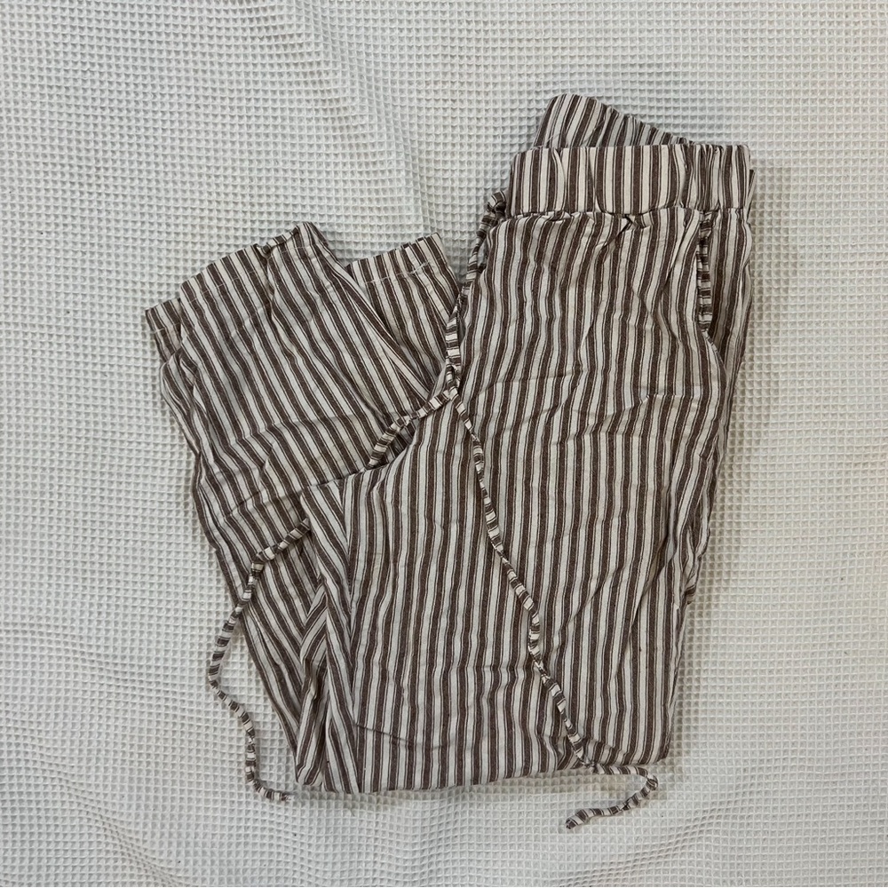 Striped Brown and White Pants